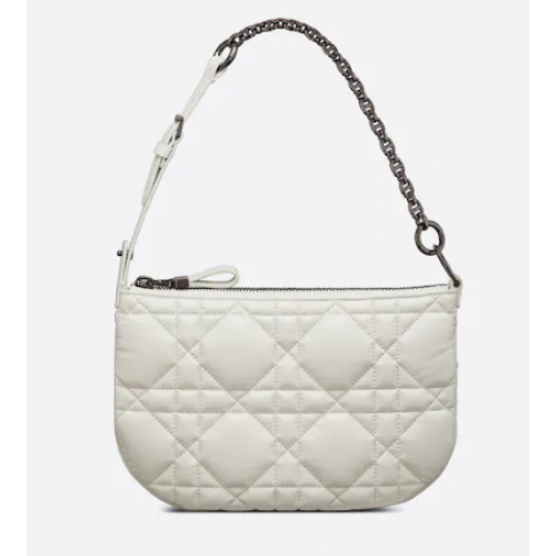 MINI TOREBKA DIOR CARO TULIP BAG Latte Quilted Macrocannage Calfskin S5139BN