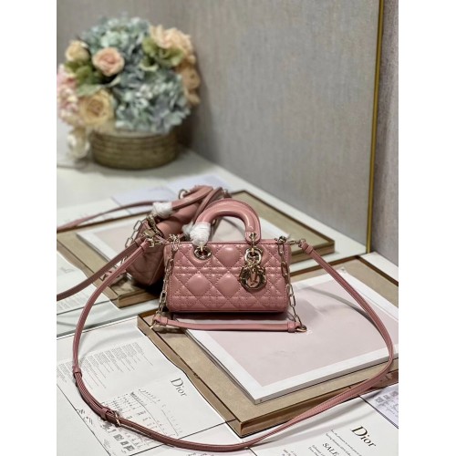 MINI DIOR LADY D-JOY BAG Cannage Lambskin M0540ONG pink