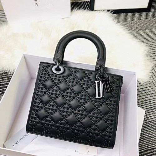 MINI TOREBKA LADY DIOR SKÓRA CIELĘCA M0579S czarna