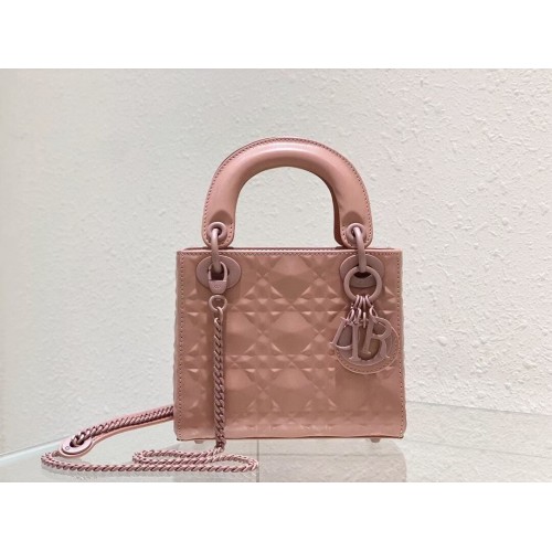 MINI TOREBKA LADY DIOR Cannage Calfskin C2815 różowa