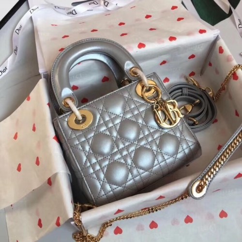 MINI LADY DIOR-TAS VAN LAMSLEER M15P szary