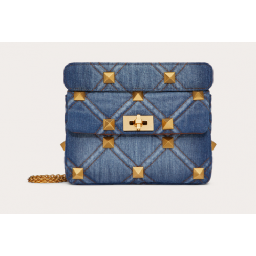 Średni łańcuszek VALENTINO ROMAN STUD Denim XW0B0I82H