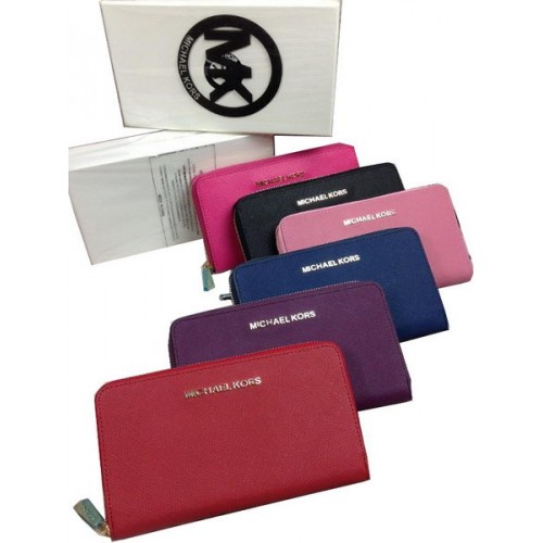 Portfel Michael Kors MK3011 ze skóry saffiano Zippy