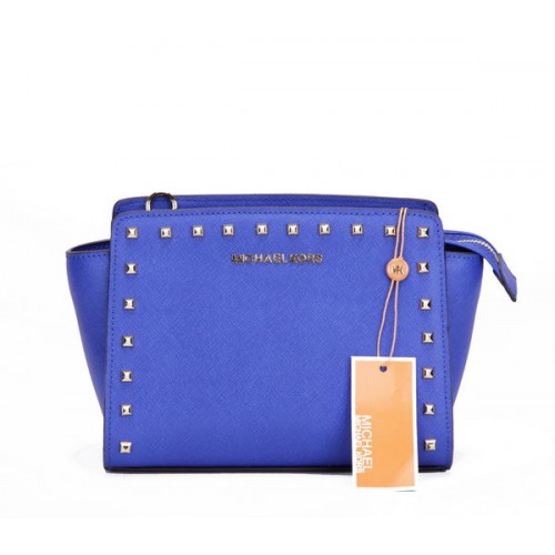 Michael Kors Mini Selma Messenger Bag MK1868 Blue Rivet
