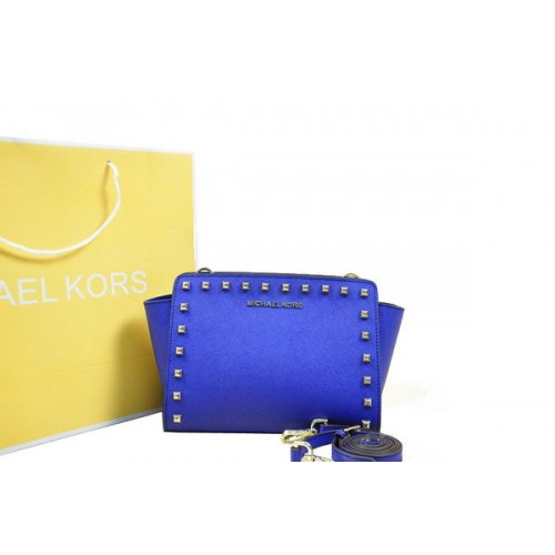Michael Kors Mini Selma Messenger Bag MK1888 Niebieska