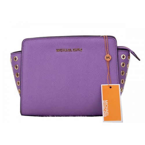 Michael Kors Mini Selma Messenger Bag Original Leather MK1889 Lavender