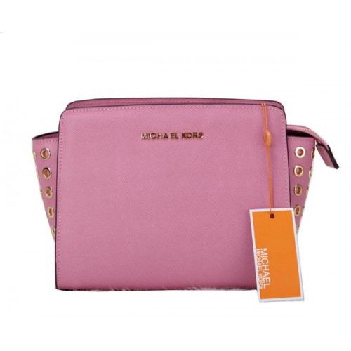 Michael Kors Mini Selma Messenger Bag Original Leather MK1889 Pink