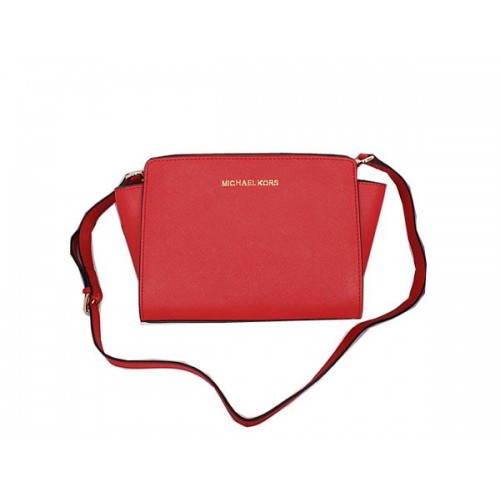 Michael Kors Mini Selma Messenger Bag Original Leather MK8701 Red