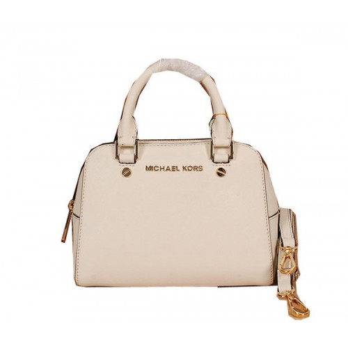 Oryginalna torba Michael Kors ze skóry Saffiano z górnym uchwytem MK2603 OffWhite