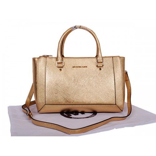 Torba typu tote Michael Kors Selma Saffiano Leather MK8704 Gold