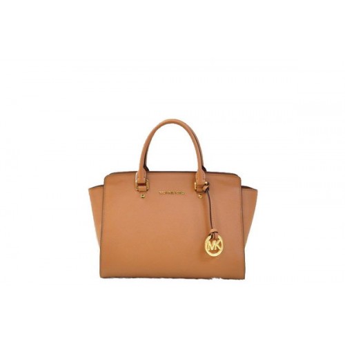 Michael Kors Selma Top-Zip Satchel Bag 1900 Brown