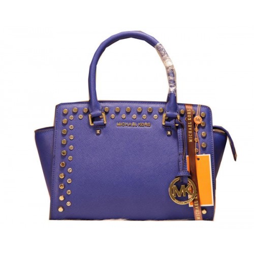 Michael Kors Selma Top-Zip Satchel Bag MK1887 Blue