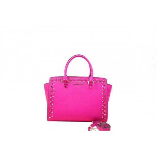 Michael Kors Selma Top-Zip Satchel Bag MK8700 Rose