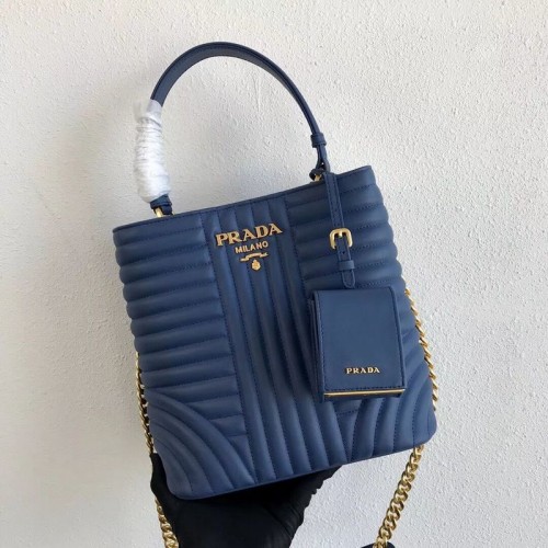 Torebka Prada Double Saffiano Original Calfskin Leather Bag 1BA212 Blue