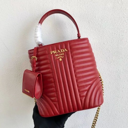 Torebka Prada Double Saffiano Original Calfskin Leather Bag 1BA212 Red