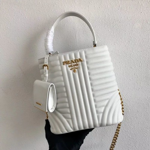 Torebka Prada Double Saffiano Original Calfskin Leather Bag 1BA212 White