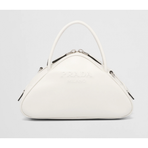 Torebka Prada Leather Triangle 1BB082 biała