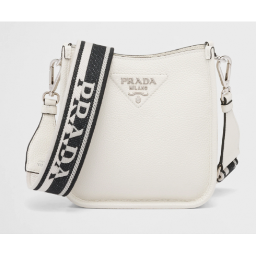 Mini torebka na ramię Prada Leather 1BH191 biała