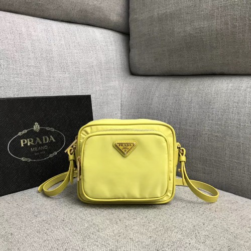 Torba na ramię Prada Nylon 82022 żółta