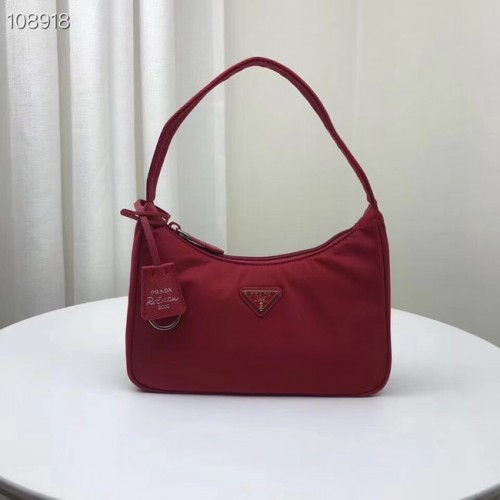Prada Re-Edition 2000 nylonowa mini torebka 1NE515 czerwona