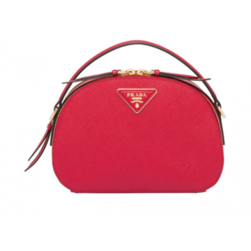 Prada Odette Saffiano Leather Bag 1BH123 Red