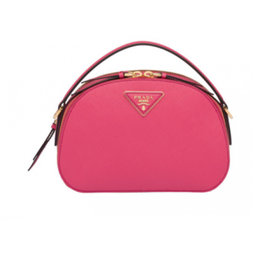 Prada Odette Saffiano Leather Bag 1BH123 Pink