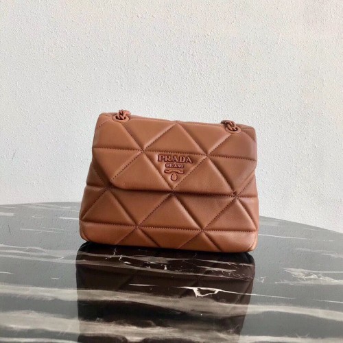 Mała torebka na ramię Prada Spectrum 1BD233 Brązowa