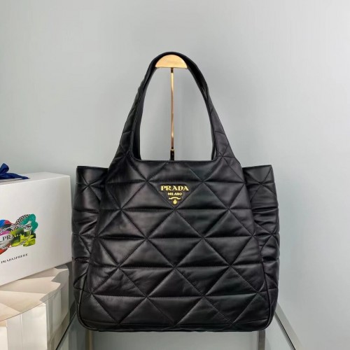 Torba typu tote Prada Padded ze skóry nappa 1NG599 czarna