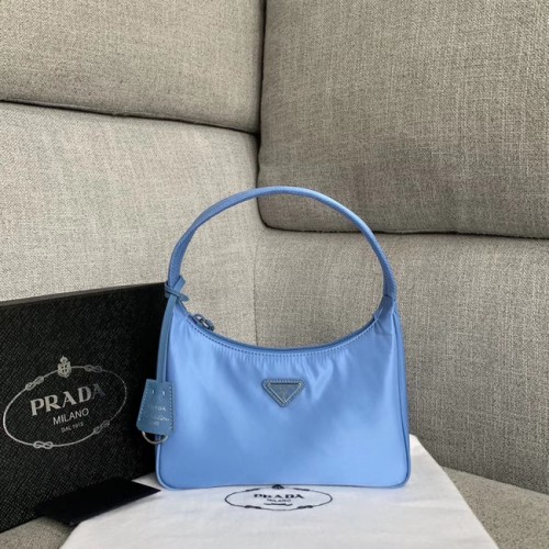 Prada Re-Edition 2000 nylonowa mini torebka 91515 niebieska