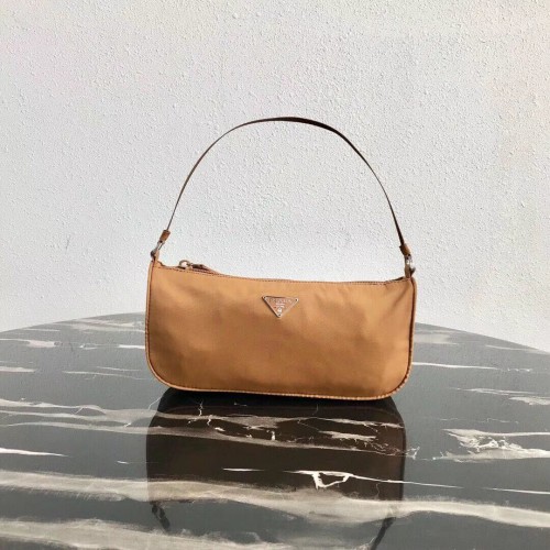 Torba typu tote Prada Re-Edition nylonowa 1N1419 brązowa