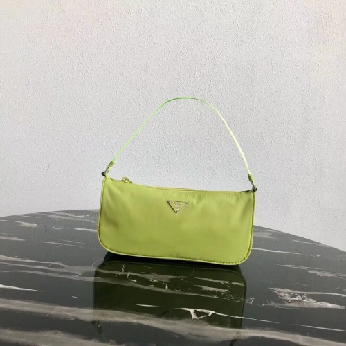 Torba typu tote Prada Re-Edition nylonowa 1N1419 zielona