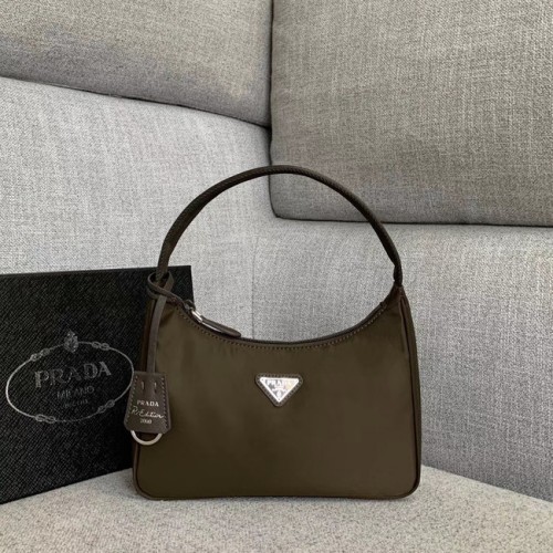Torba typu tote Prada Re-Edition nylon 91204 Khaki
