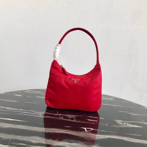 Torba typu tote Prada Re-Edition nylon MV519 czerwona