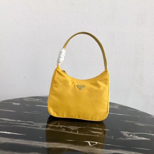 Torba typu tote Prada Re-Edition nylon MV519 żółta