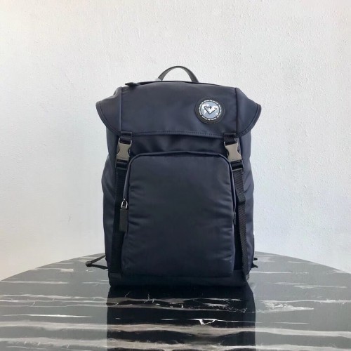 Plecak Prada Re-Nylon 2VZ135 czarno-niebieski