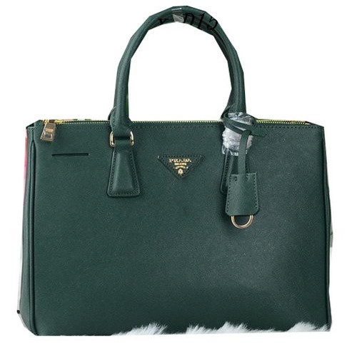Torba typu tote Prada Saffiano ze skóry cielęcej PBN2274 w kolorze zielonym