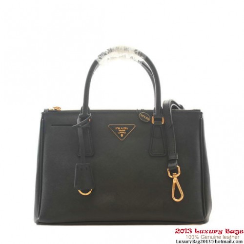 Torba Prada Saffiano Leather 30cm BN1801 Czarna