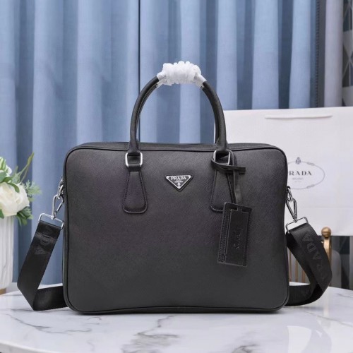 Torba aktówka Prada Saffiano Leather 1BA238 Czarna