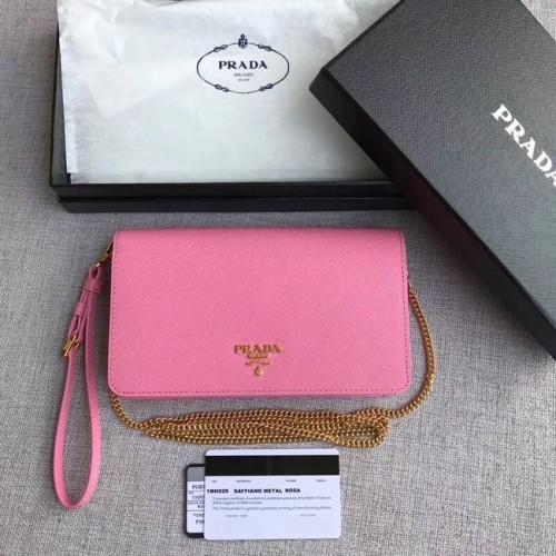 Mini torebka Prada Saffiano Leather 1HZ029 różowa