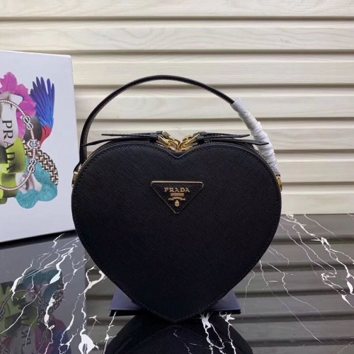 Torebka Prada Saffiano Original Leather Tote Heart Bag 1BH144 Black