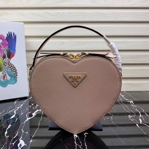 Torebka Prada Saffiano Original Leather Tote Heart Bag 1BH144 Pink