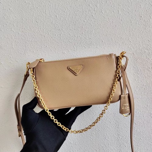 Mini torebka na ramię Prada Saffiano Leather 2BH171 Apricot