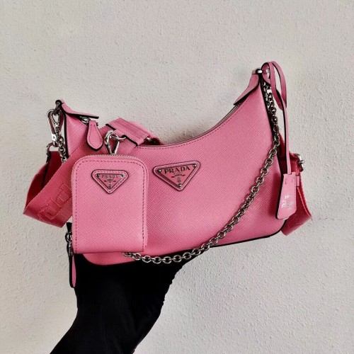 Mini torebka na ramię Prada Saffiano Leather 2BH204 Pink