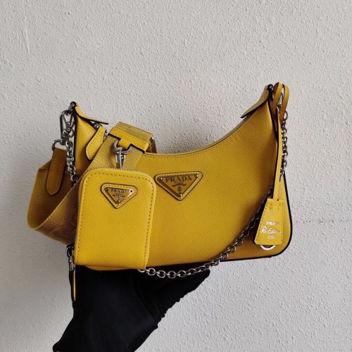 Mini torebka na ramię Prada Saffiano Leather 2BH204 Yellow