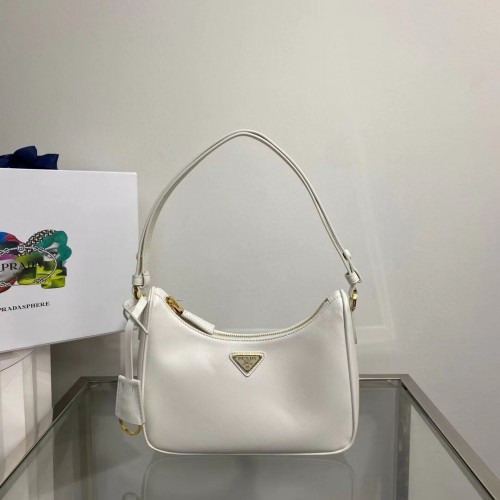 Torebka na ramię Prada Small Saffiano Leather 1BD330 WHITE