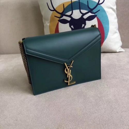 SAINT LAURENT Torba na ramię Cassandra 96156 zielona