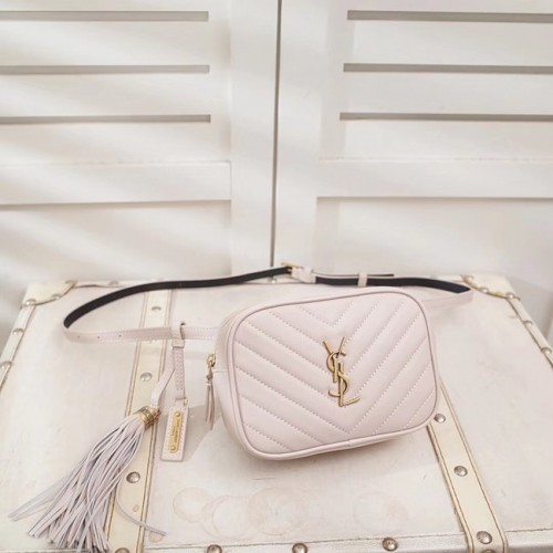 SAINT LAURENT Kieszeń ze skóry bydlęcej 534817 biała