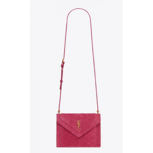 SAINT LAURENT GABY MINI TOREBKA Z ZAMSZU 685574 MAGENTA RÓŻ