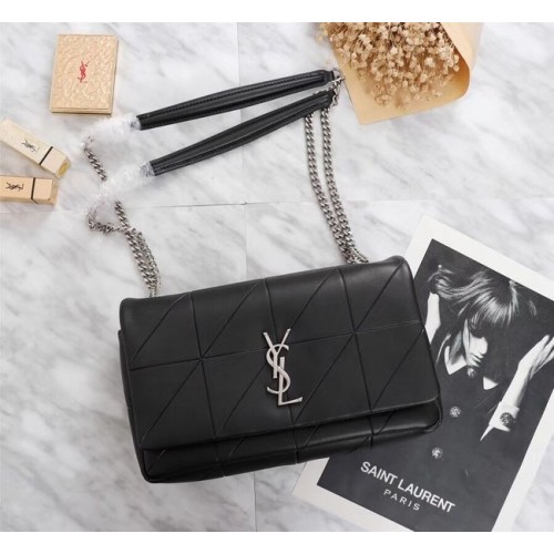 SAINT LAURENT Jamie skórzana torba na ramię z monogramem A2833 czarna
