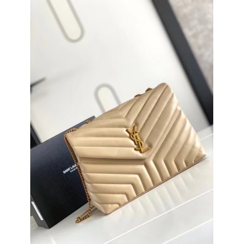 SAINT LAURENT LOULOU MEDIUM W SKÓRZANEJ MATELASSE 459749 KOŚĆ SŁONIOWA NATURALNA